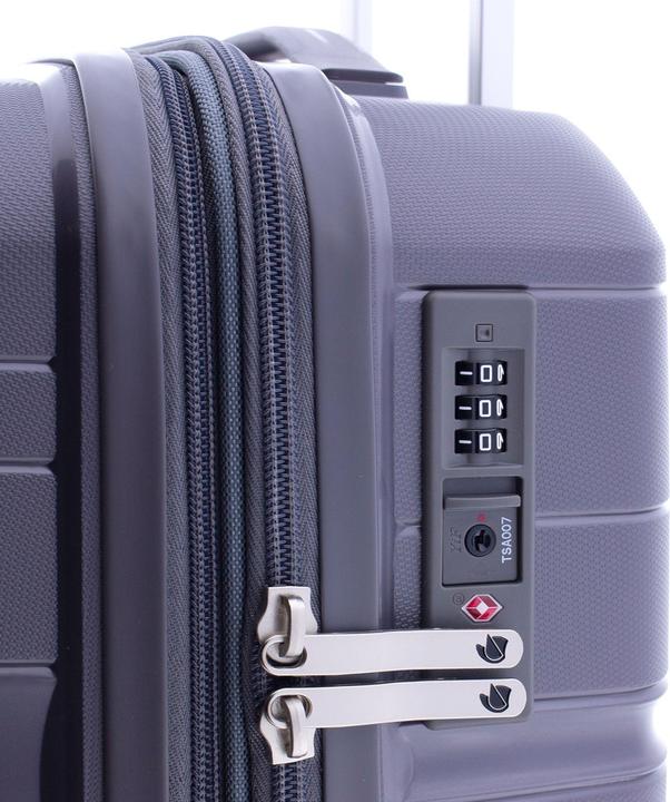 Actual product image Wüsthof 3800 4-wheel cabin trolley 55 cm with stretch fold (36 l, Hand luggage (up to 50 litres))