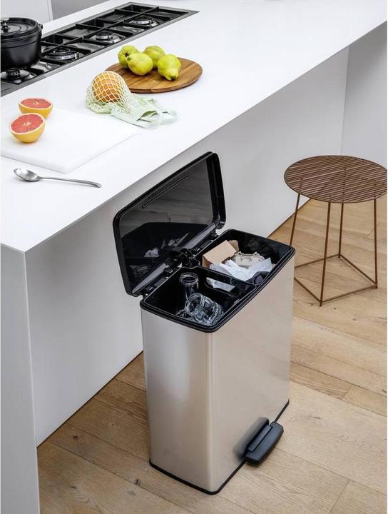 Image du produit Curver Deco bin slim 254619 Poubelle 52 l (l x h x p) 486 x 615 x 284 mm Silbe (52 l)