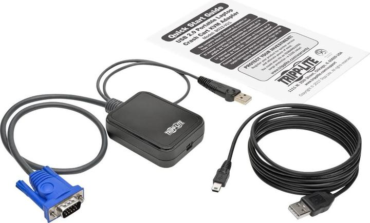 Actual product image Eaton KVM Console to USB 2.0 Portable Laptop Crash Cart Adapter with File Transfer and Vid
