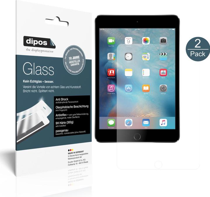 Actual product image Dipos Screen Protector Anti-Shock (2 Piece, Apple iPad mini 4)