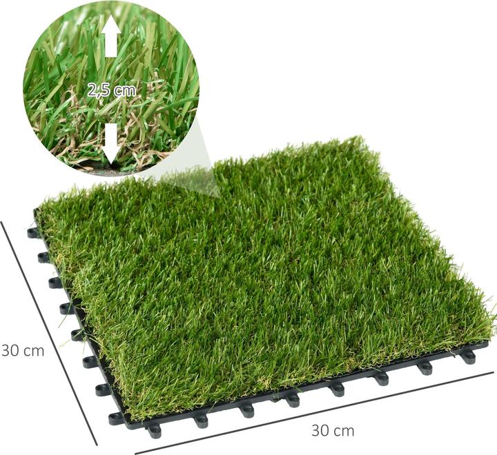 Image du produit Outsunny Gazon synthétique (10 x, 30 x 30 cm)