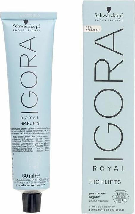 Image du produit Schwarzkopf IGORA ROYAL HIGHLIFTS #12-2 60 ml (12-2 Cendres blondes spéciales)