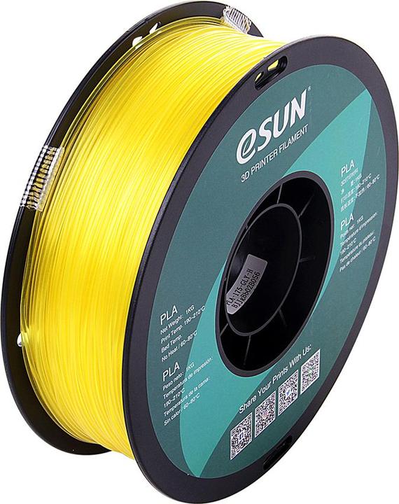 Immagine prodotto eSUN Filamento PLA Giallo Trasparente 1,75mm 1Kg (PLA, 1.75 mm, 1000 g, Giallo)