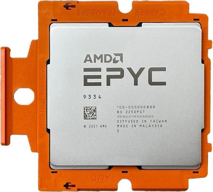 Immagine prodotto AMD EPYC 9334 - 2,7 GHz - 32-core - 64 thread - 128 MB di cache - Socket SP5 - OEM (SP5, 2.70 GHz, 32 -Core)