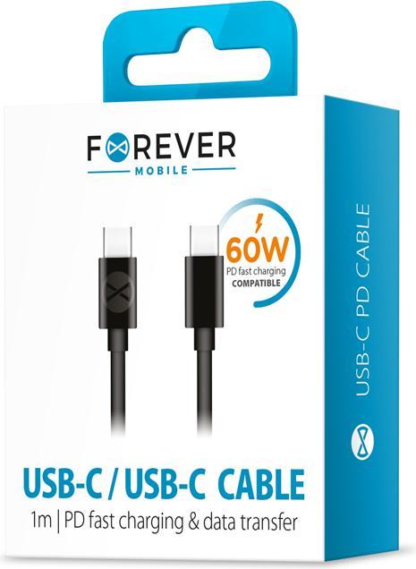 Immagine prodotto Forever USB-C – USB-C (1 m, USB 3.0, 60 W)