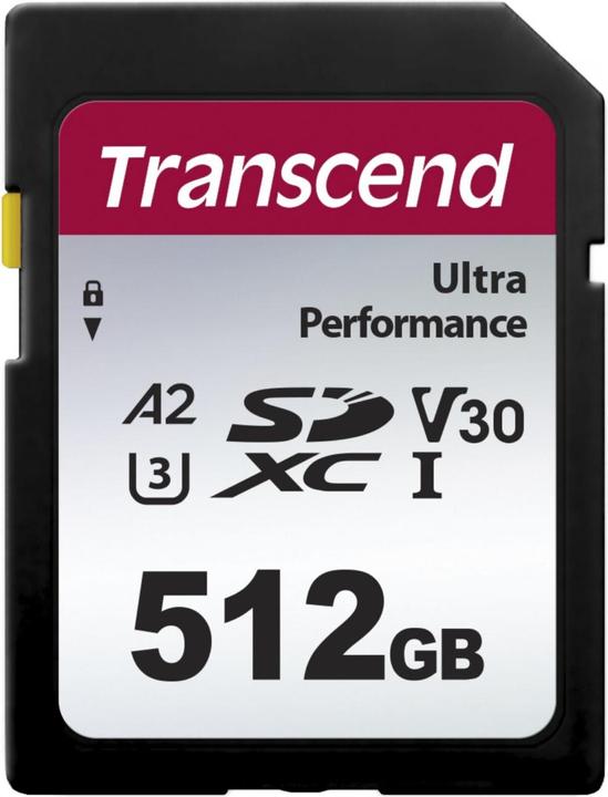 Transcend Scheda SD SDXC SDC340S 160/90 MB/s (512 GB, SDXC, U3, UHS-I)