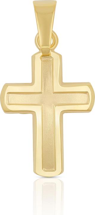 Muau Pendant cross yellow gold 750, 21x11mm (Gelbgold 750)