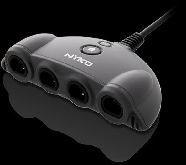 Actual product image Nyko Retro Controller Hub Plus - 4 Port GameCube Controller Adapter with Turbo and Home Button for N