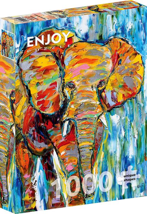 Actual product image Enjoy Puzzle ENJOY-1413 - Colorful Elefant, Puzzle, 1000 Pieces (1000 pieces)