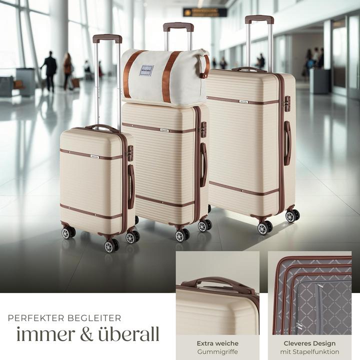 Immagine prodotto tectake Set di valigie da viaggio Madison, 13 pezzi, lucchetto TSA (92 l)