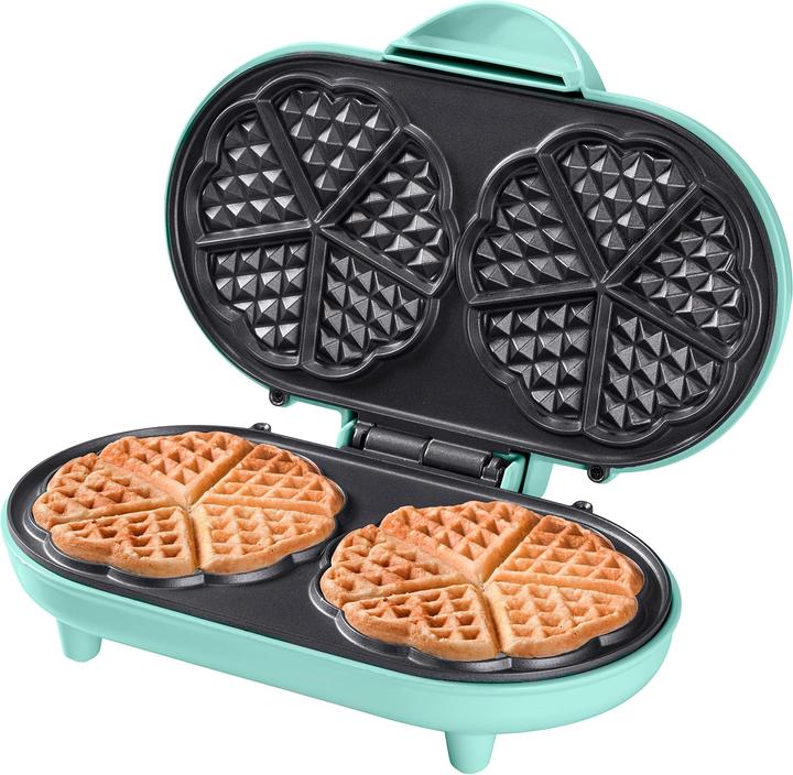 Actual product image Bestron Double Heart Waffle Maker