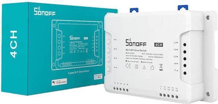 Produktbild Sonoff 4CHR3 - 4-gang Wi-Fi Smart Switch (Schaltaktor)