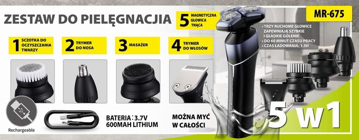 Produktbild Maestro Zestaw do golenia 5w1 USB MR-675