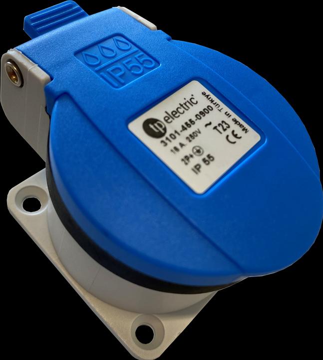 Produktbild PCE Schutzkontaktsteckdose Schweizer Standard T23 16A IP55 (blau)