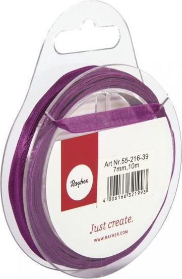 Actual product image Rayher Organza ribbon, purple, 10 m (Gift ribbon, 1 x)
