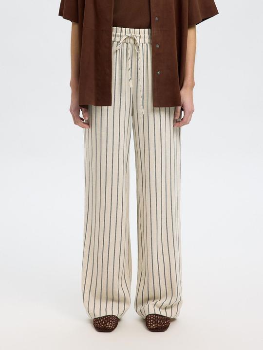 Image du produit Selected Femme Slfviva-Gulia Hw Striped Sun Pant Noos (34)