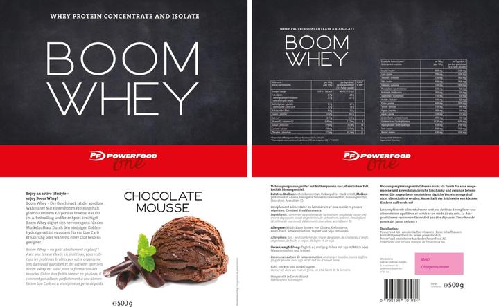 Produktbild PowerFood One Boom Whey (Schokolade, 1 Stk., 500 g)