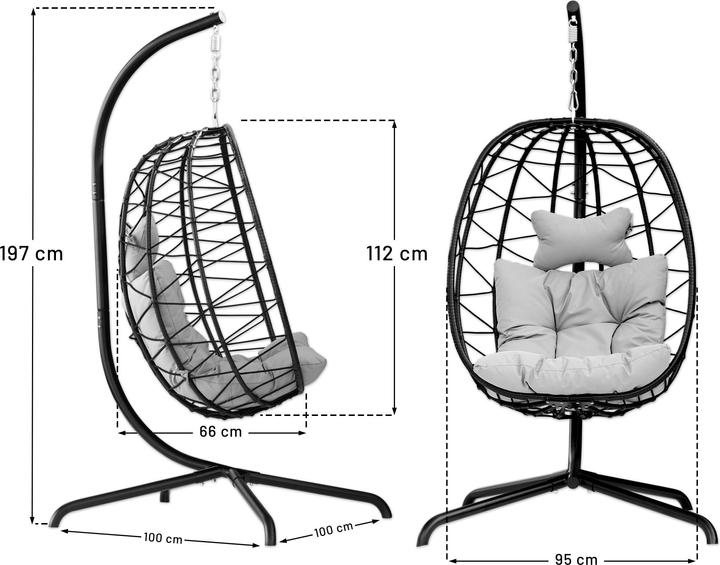 Produktbild ® Hängesessel Solo mit Gestell und Polster (150 kg)