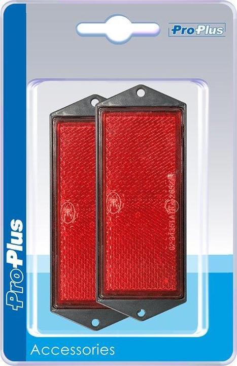 Produktbild ProPlus Reflektor rot 104x40mm Schraubbefestigung 2 Stück im Blister
