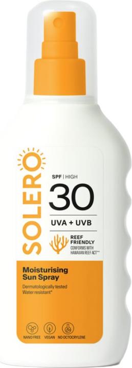 Actual product image Solero Sonnenspray feuchtigk SPF30 200ml (Sun spray, SPF 30, 200 ml)