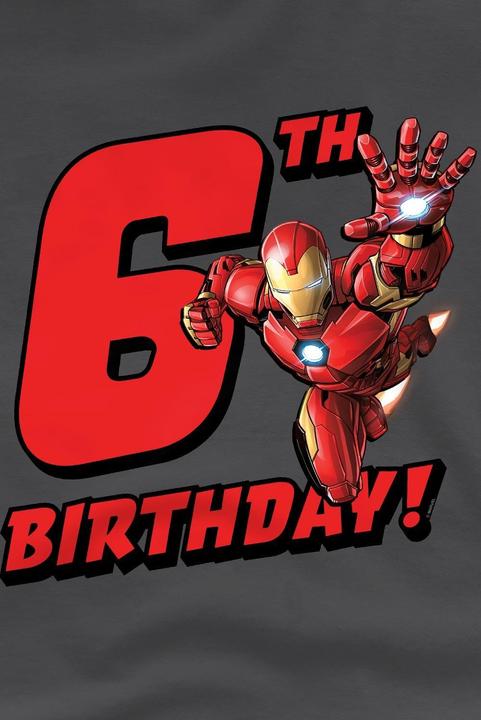 Actual product image Iron Man Childrens/Kids 6th Birthday T-Shirt (140)