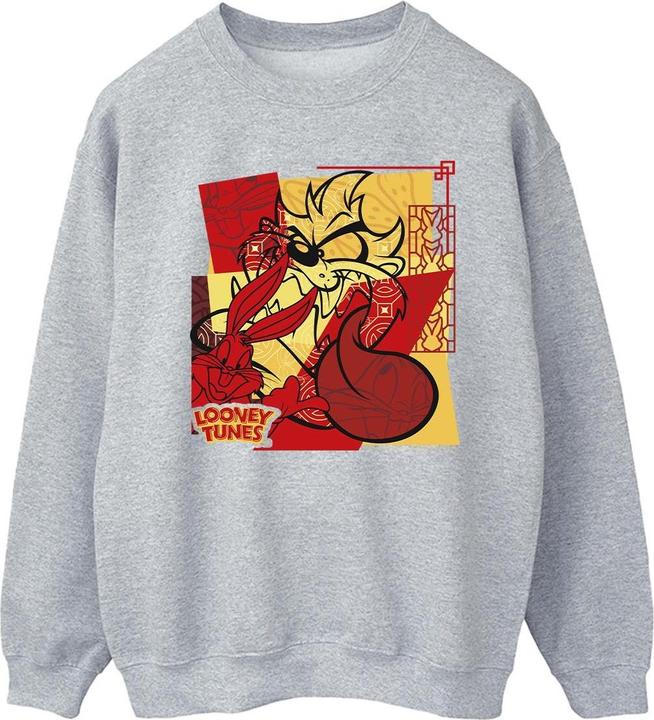 Immagine prodotto Looney Tunes Taz Bugs Rabbit New Year Felpa Uomo (XL)