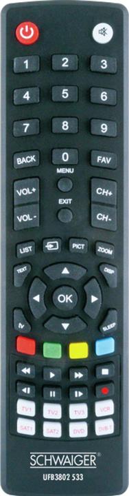 Schwaiger Telecomando universale 8 in 1 pre-programmato (Telecomando universale, Infrarossi)