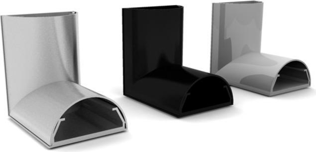 Produktbild Multibrackets Aluminium Kabelwinkel Kabelkanäle (Kabeldurchlass, 1 cm)