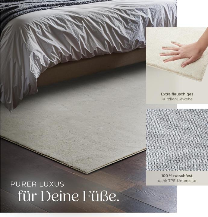 Produktbild tectake Kurzflorteppich Soft Zone (120 x 170 cm)