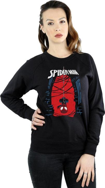 Actual product image Womens/Ladies Spider-Man Hanging Sketch Sweatshirt (XXL)
