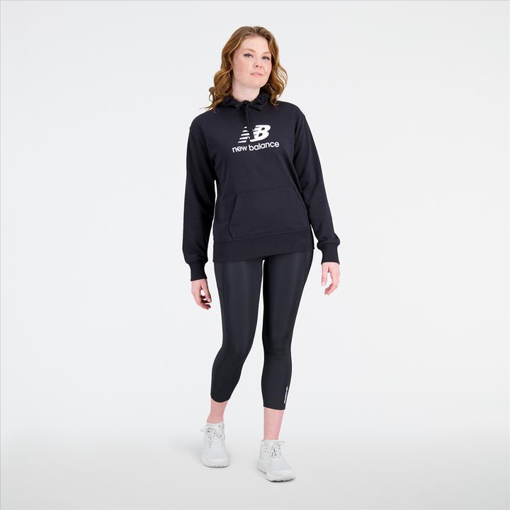 Immagine prodotto New Balance W Essentials - Felpa con cappuccio con logo impilato (XS)