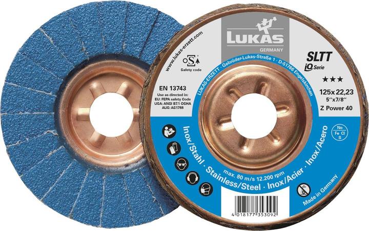 Produktbild Lukas Fächerscheibe SLTT Z Power D.125mm K.40 fl.INOX ZK (40)