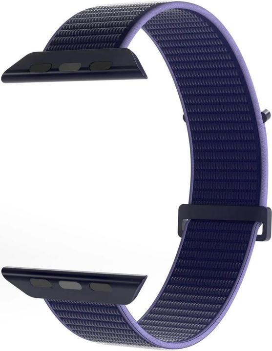 Immagine prodotto Puro Nylon Sport - Pasek per Apple Watch 42/44/45/49 mm (Granatowy) (45 mm, 44 mm, 42 mm, 49 mm, Metallo, Nylon)