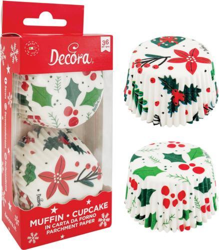 Image du produit Decora Moules à pâtisserie en papier X-Mas Meilleurs voeux 36 pièces ø 5x3.2 cm (5 cm)