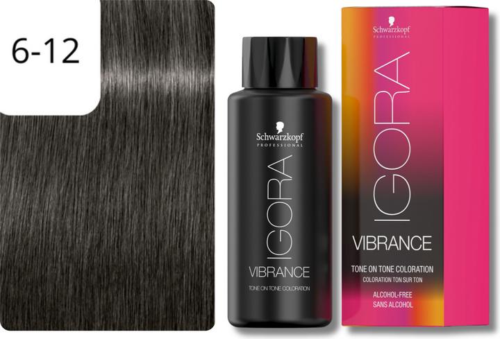 Produktbild Schwarzkopf Professional IGORA VIBRANCE Tone On Tone Coloration (6-12 Dunkelblond Cendré Asch)
