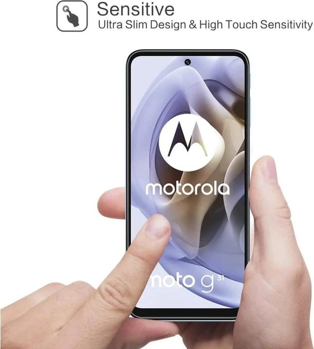 Actual product image Screenguard Motorola Moto G31 Protective Glass Film Case Friendly Design (1 Piece, Motorola Moto G31)