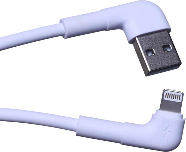 Produktbild Maxlife MXUC-09 Winkelkabel USB - Lightning 1,0 m 2,4A weiss (1 m, USB 3.2 Gen 1)