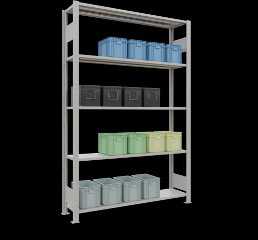 Immagine prodotto Schulte Lagertechnik Sistema di scaffalature di base senza viti MULTIplus150 con ripiani di lunghezza