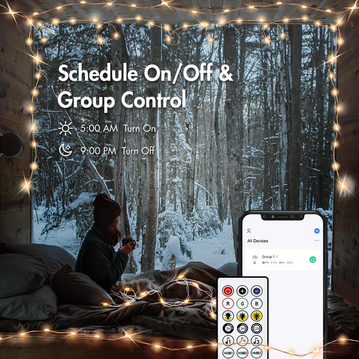 Produktbild LogiLink Wi-Fi Smart RGB-Lichterkette mit Fernbedienung, Tuya kompatibel, 5 m (5 m)