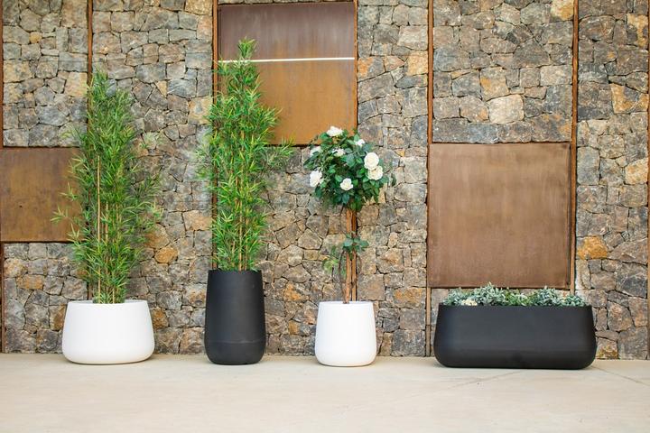 Actual product image Newgarden CAMELIA 40 flower pot, tub large round ø39x39cm bronze 33L outside