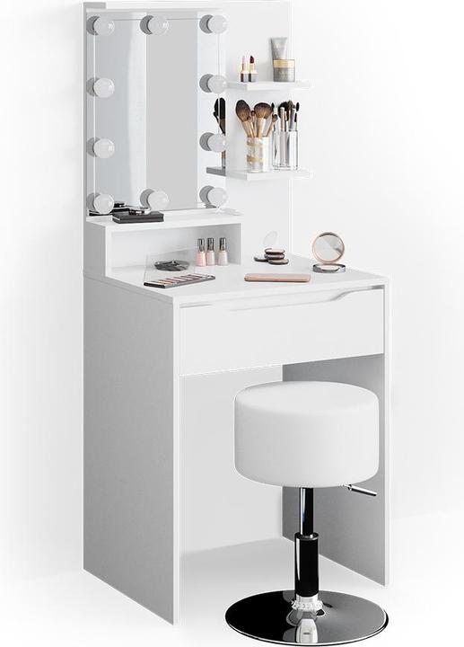 Actual product image Vicco Ruben with stool and lighting (60 x 18 x 143 cm)