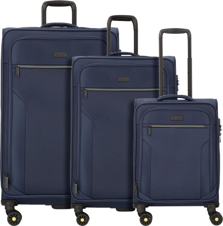 Produktbild D&N Travel Line 9704 4 Rollen Kofferset 3-teilig mit Dehnfalte (220 l, XL (ab 115l))