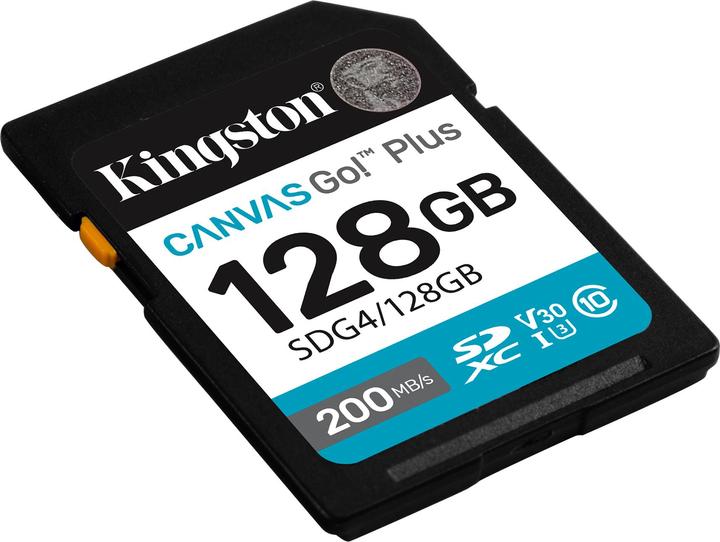 Immagine prodotto Kingston Card Canvas Go Plus SDG4 (128 GB, SDXC, U3, UHS-I)