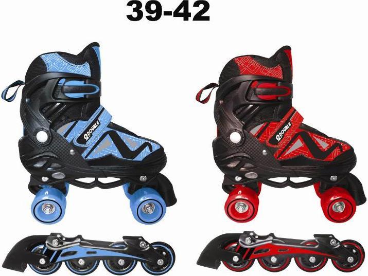 Produktbild Power Play Double 2-in-1 Rollschuhe, Blau GRÖSSE 39 - 42 (39)