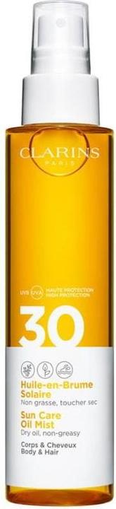 Actual product image Clarins Sun - Huile-en-Brume Solaire Corps & Cheveux SPF30 (Sun cream face, SPF 30, 150 ml, 190 g)