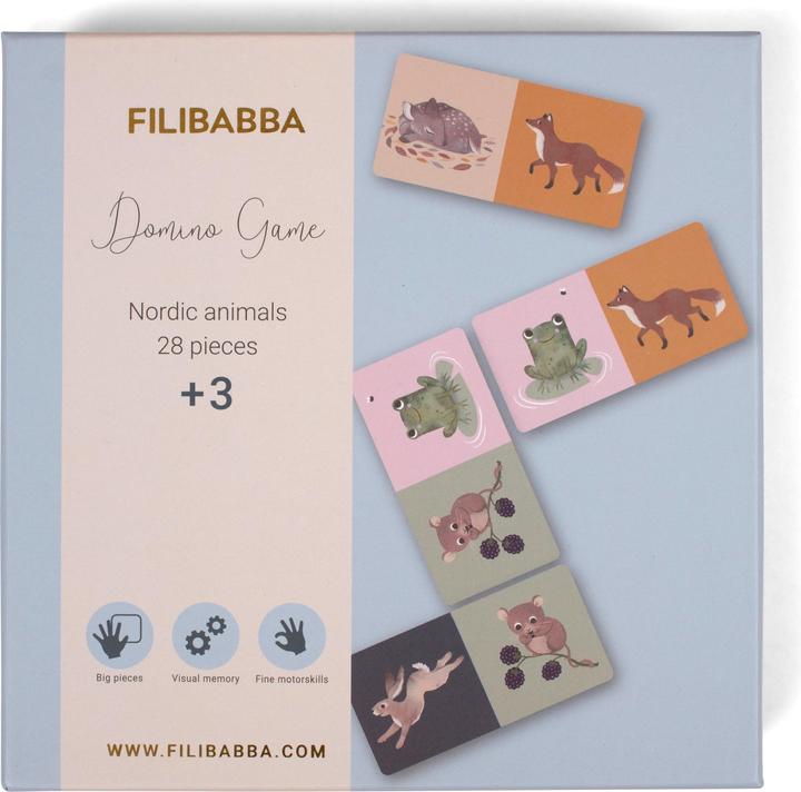 Produktbild Filibabba Domino-Spiel - Nordische Tierwelt (Niederländisch, Englisch)