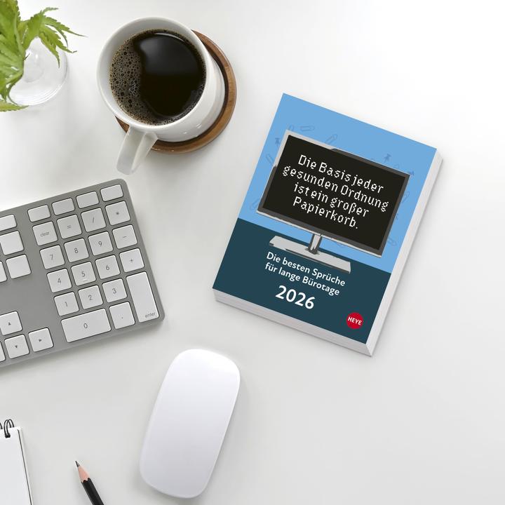 Produktbild Die besten Sprüche für lange Bürotage Tagesabreisskalender 2026 (11 x 14 cm, Harter Einband, Deutsch)