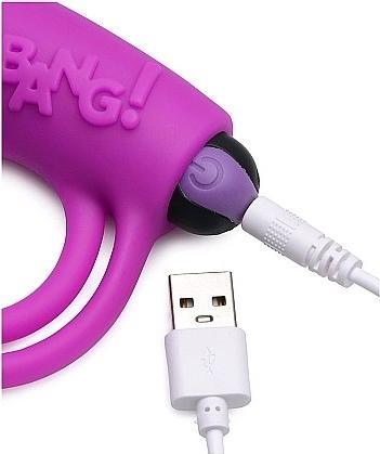 Actual product image XR Brands Silicone Cock Ring & Bullet with Remote Control (7.70 cm)