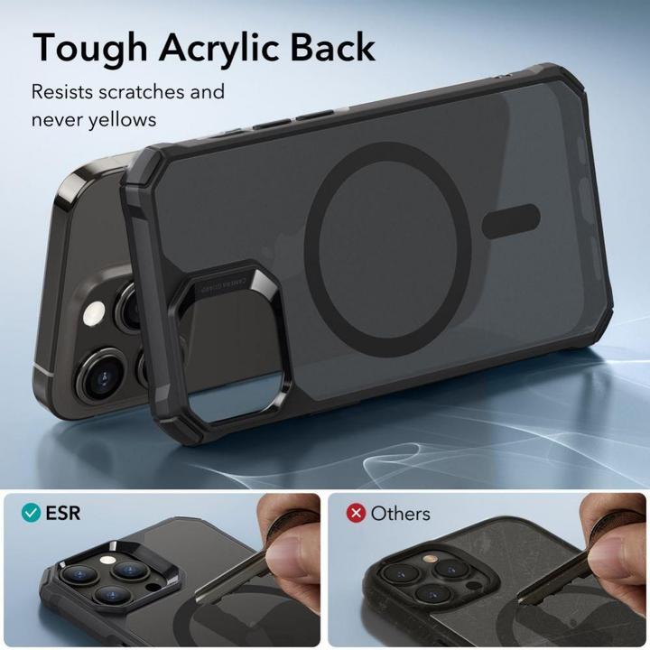 Actual product image ESR Air Armor Halolock Magsafe Iphone 15 Pro Max Frosted Black (Apple iPhone 15 Pro Max)