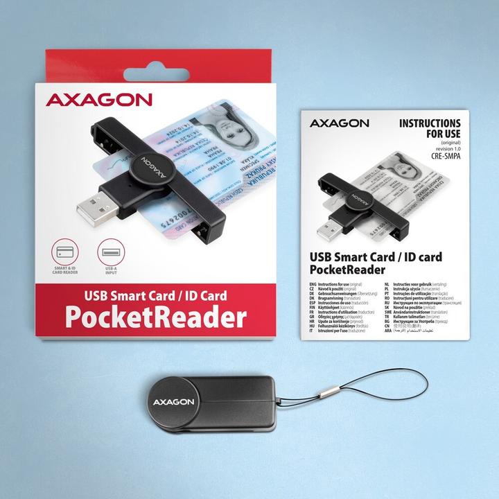 Image du produit Axagon CRE-SMPA USB Smart Card PocketReader (USB 2.0)